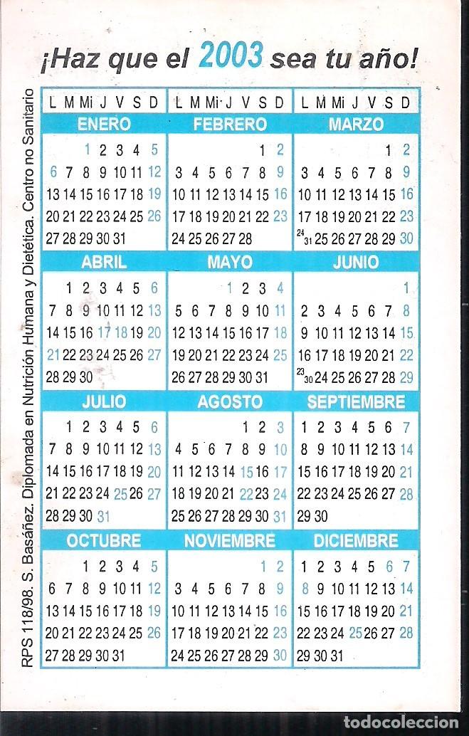 Coleccionismo calendarios: CALENDARIO DE BOLSILLO 2003. HEZI - Foto 2