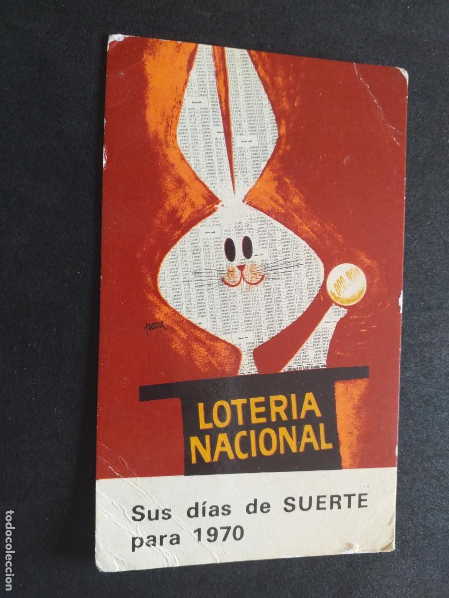 Coleccionismo calendarios: LOTERIA NACIONAL-V48-C6-PUBLICIDAD 1970-LOTERIA NACIONAL-DLM.9.387-1969