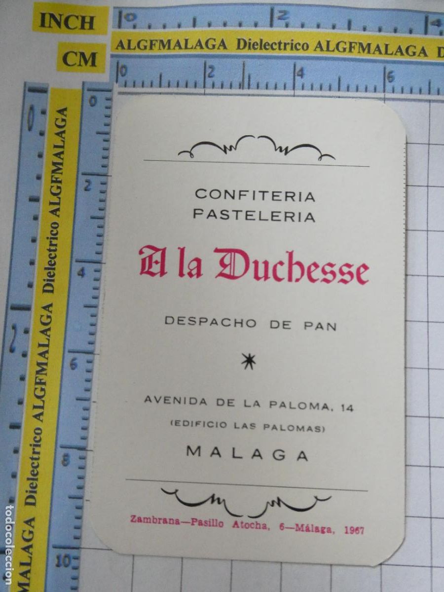 Collectables Calendars: CALENDARIO DE BOLSILLO. A&Ntilde;O 1968. CONFITER&Iacute;A PASTELER&Iacute;A A LA DUCHESSE AV. PALOMA M&Aacute;LAGA. 251