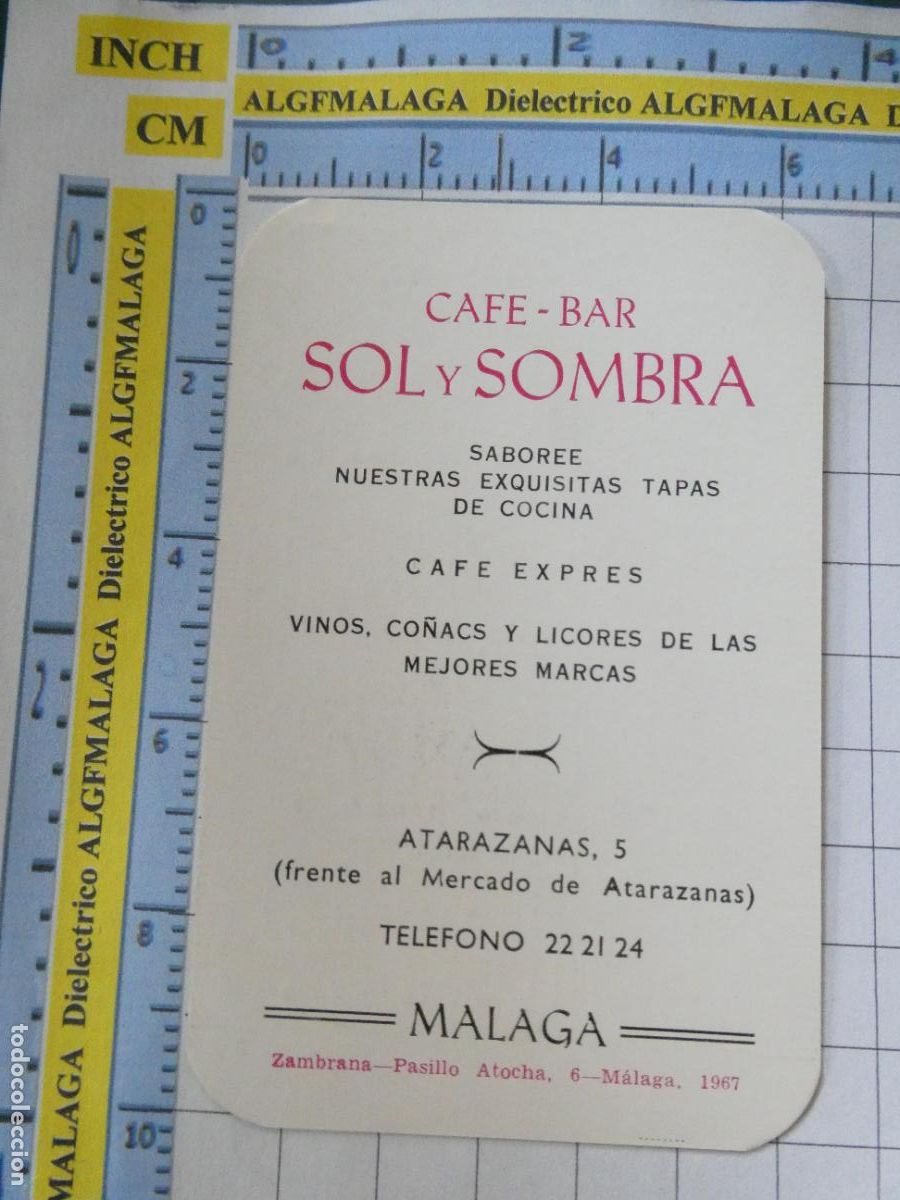 Sammeln von Kalendern: CALENDARIO DE BOLSILLO. A&Ntilde;O 1968. CAF&Eacute; BAR SOL Y SOMBRA ATARAZANAS M&Aacute;LAGA. 257