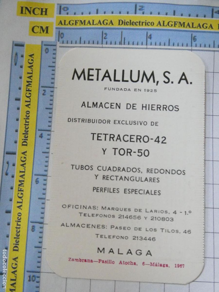 Sammeln von Kalendern: CALENDARIO DE BOLSILLO. A&Ntilde;O 1968. HIERROS METALLUM M&Aacute;LAGA. 259