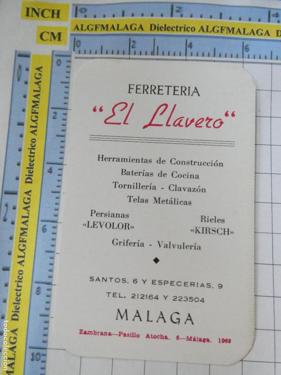 Colecionismo Calend&aacute;rios: CALENDARIO DE BOLSILLO. A&Ntilde;O 1969. FERRETER&Iacute;A EL LLAVERO M&Aacute;LAGA. 267
