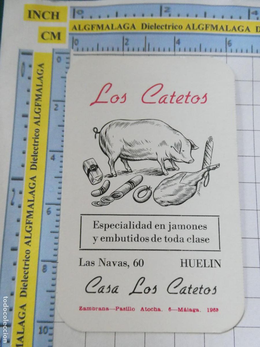 Collectables Calendars: CALENDARIO DE BOLSILLO. A&Ntilde;O 1969. JAMONES CASA LOS CATETOS M&Aacute;LAGA. 276