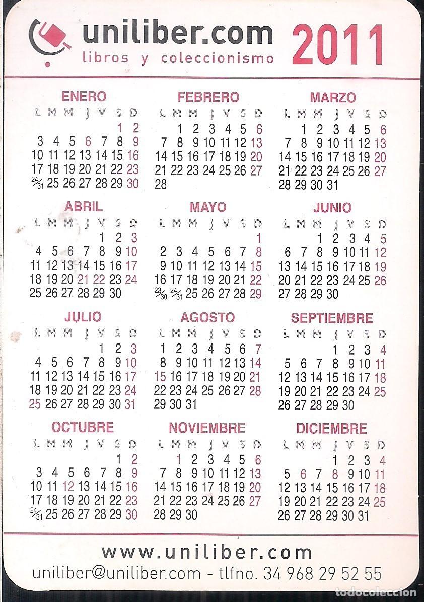 Coleccionismo calendarios: CALENDARIO DE BOLSILLO. 2011. UNILIBER.COM - Foto 2