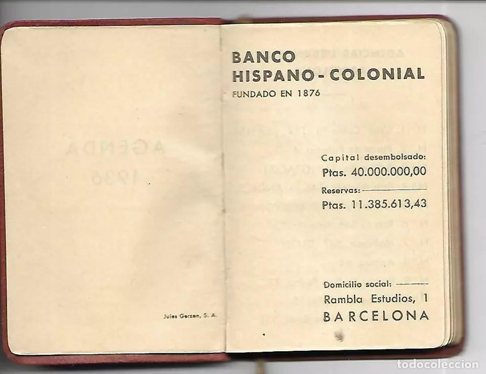 Coleccionismo calendarios: Agenda de Bolsillo Hispano Colonial 1936 - Foto 2