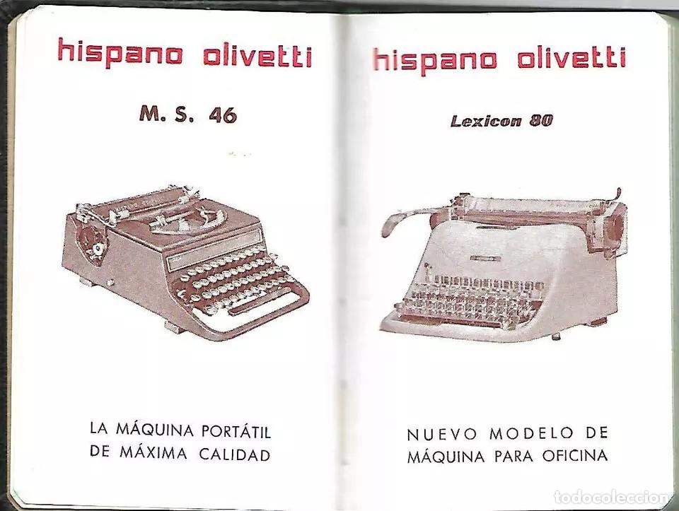 Coleccionismo calendarios: Agenda de Bolsillo Hispano Olivetti 1954 - Foto 2