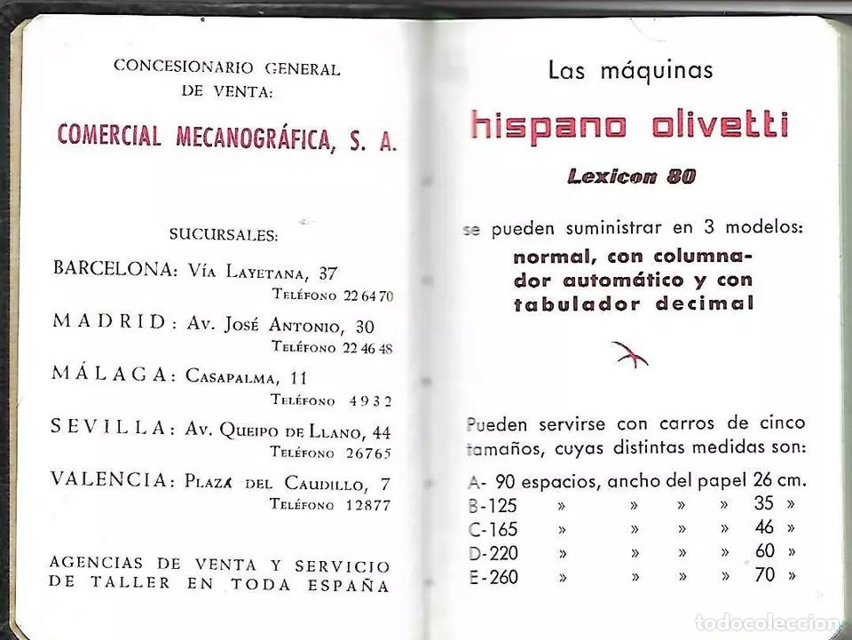 Coleccionismo calendarios: Agenda de Bolsillo Hispano Olivetti 1954 - Foto 3