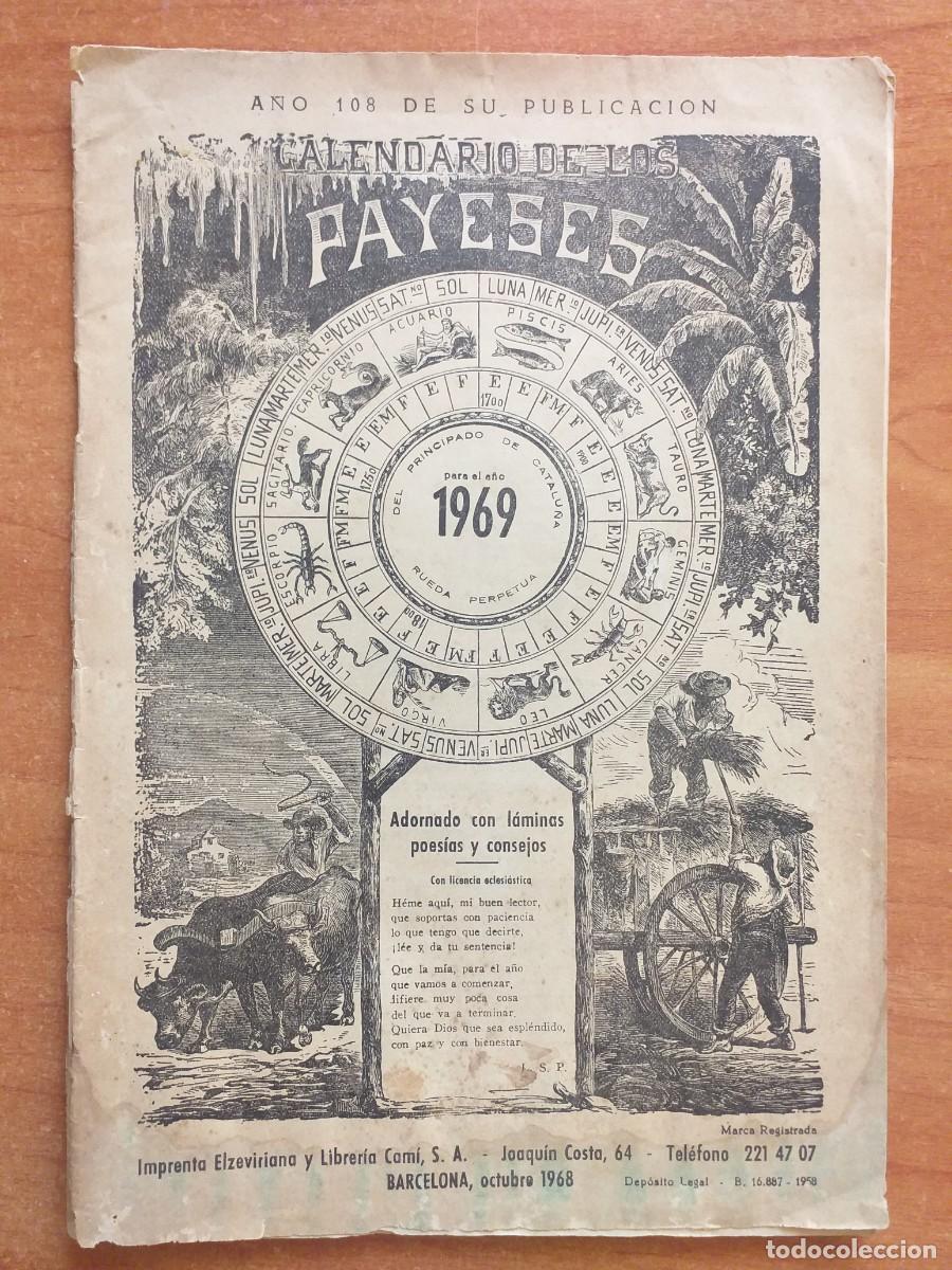 Collectables Calendars: 1969 CALENDARIO DE LOS PAYESES