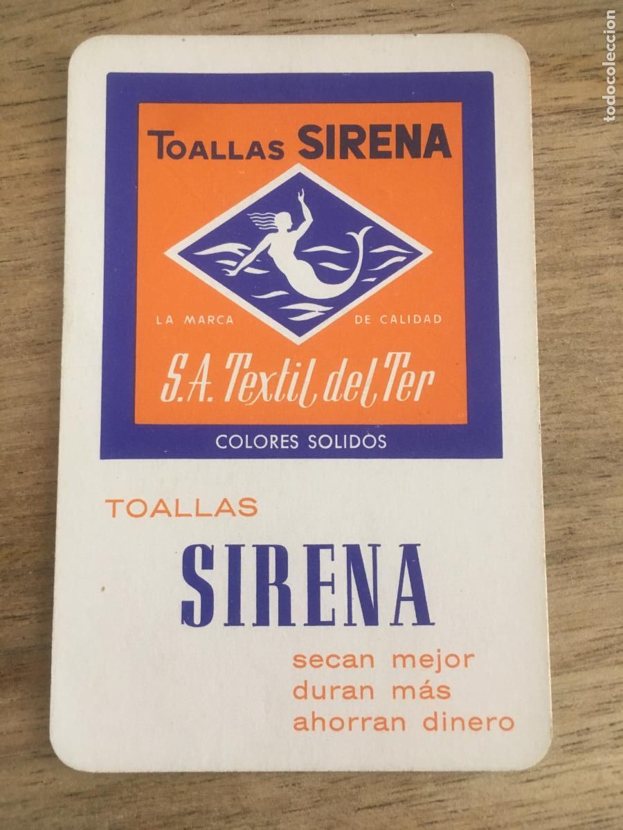 Sammeln von Kalendern: fournier toallas sirena 1963 calendario original antiguo