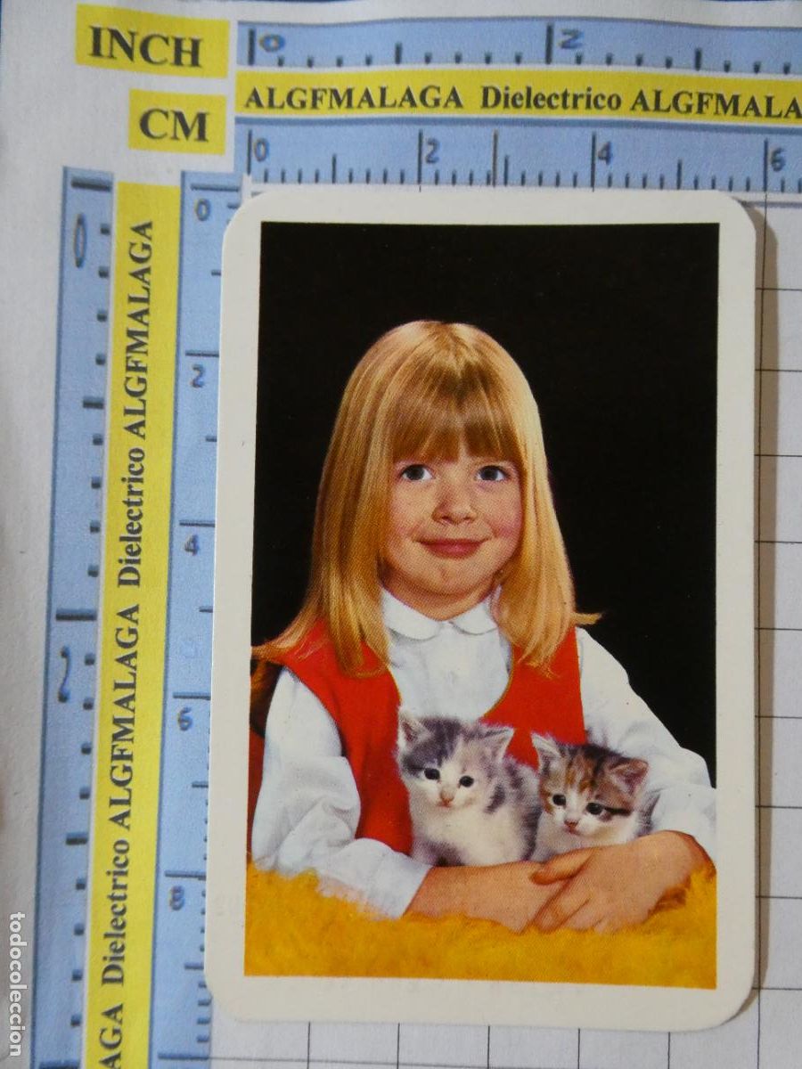 Collezionismo Calendari: CALENDARIO DE BOLSILLO. A&Ntilde;O 1968 NI&Ntilde;A CON GATITOS PUBLICIDAD M&Aacute;LAGA. 350