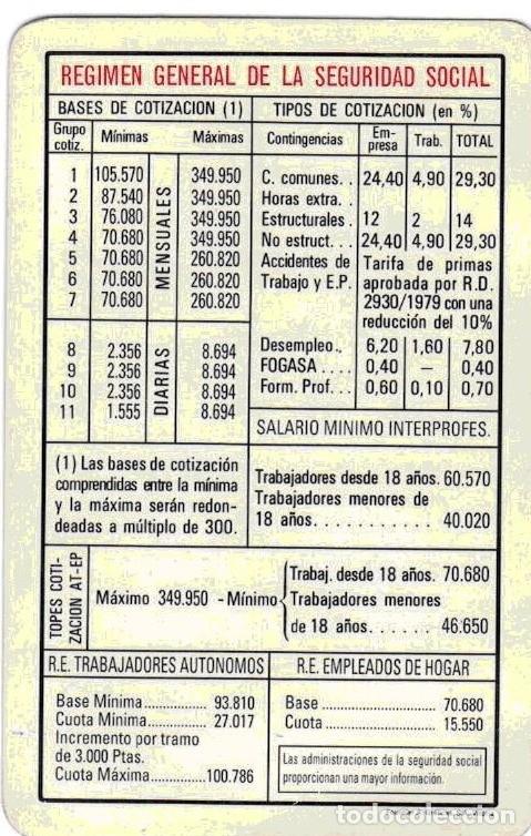Collectables Calendars: CALENDARIO FOURNIER SEGURIDAD SOCIAL 1994
