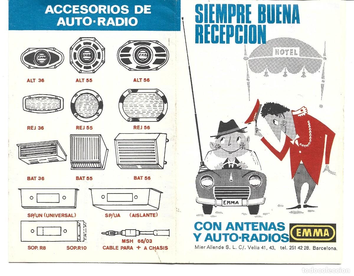 Coleccionismo Calendarios: CALENDARIO DEL A&Ntilde;O 1970 DE PUBLICIDAD EMMA ANTENAS BARCELONA