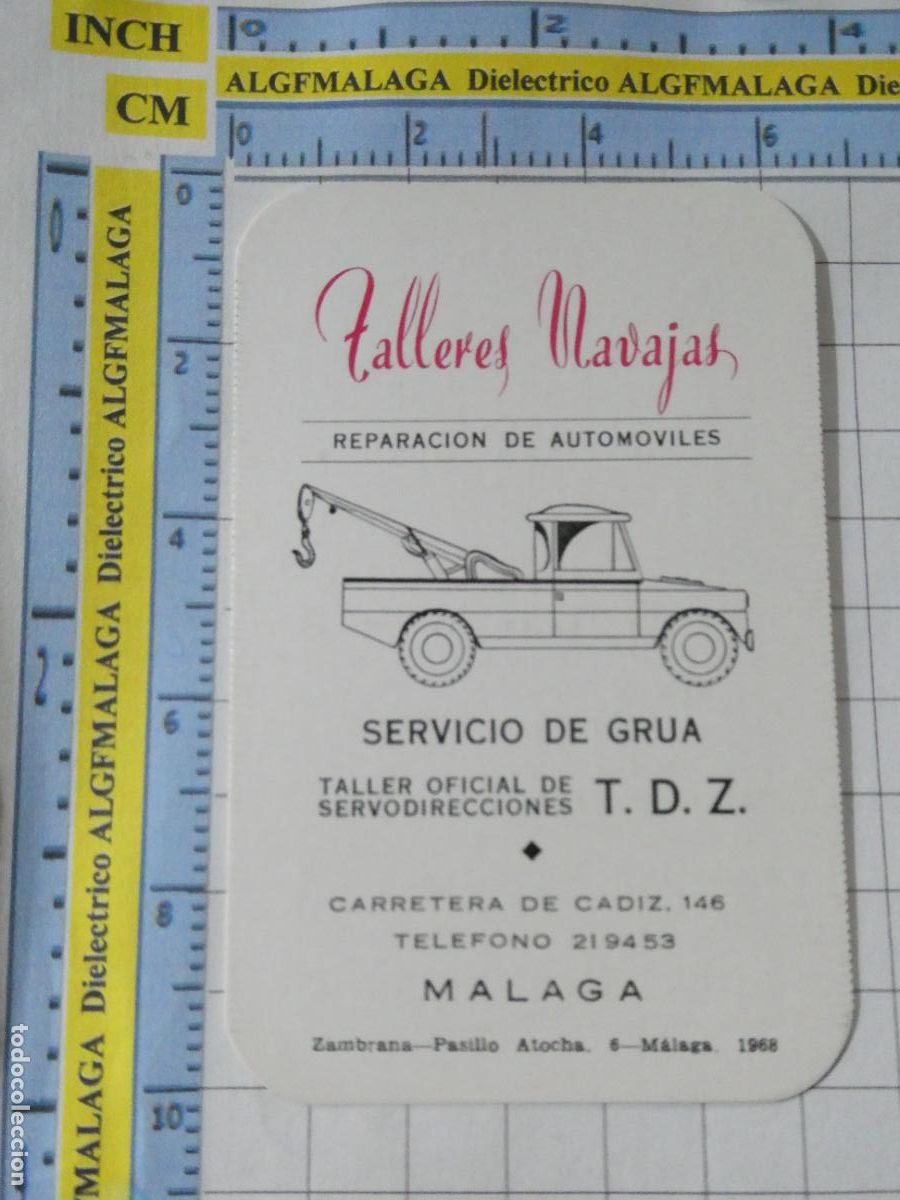 Collezionismo Calendari: CALENDARIO DE BOLSILLO. A&Ntilde;O 1969. M&Aacute;LAGA PUBLICIDAD TALLERES NAVAJA GRUA TDZ. 359