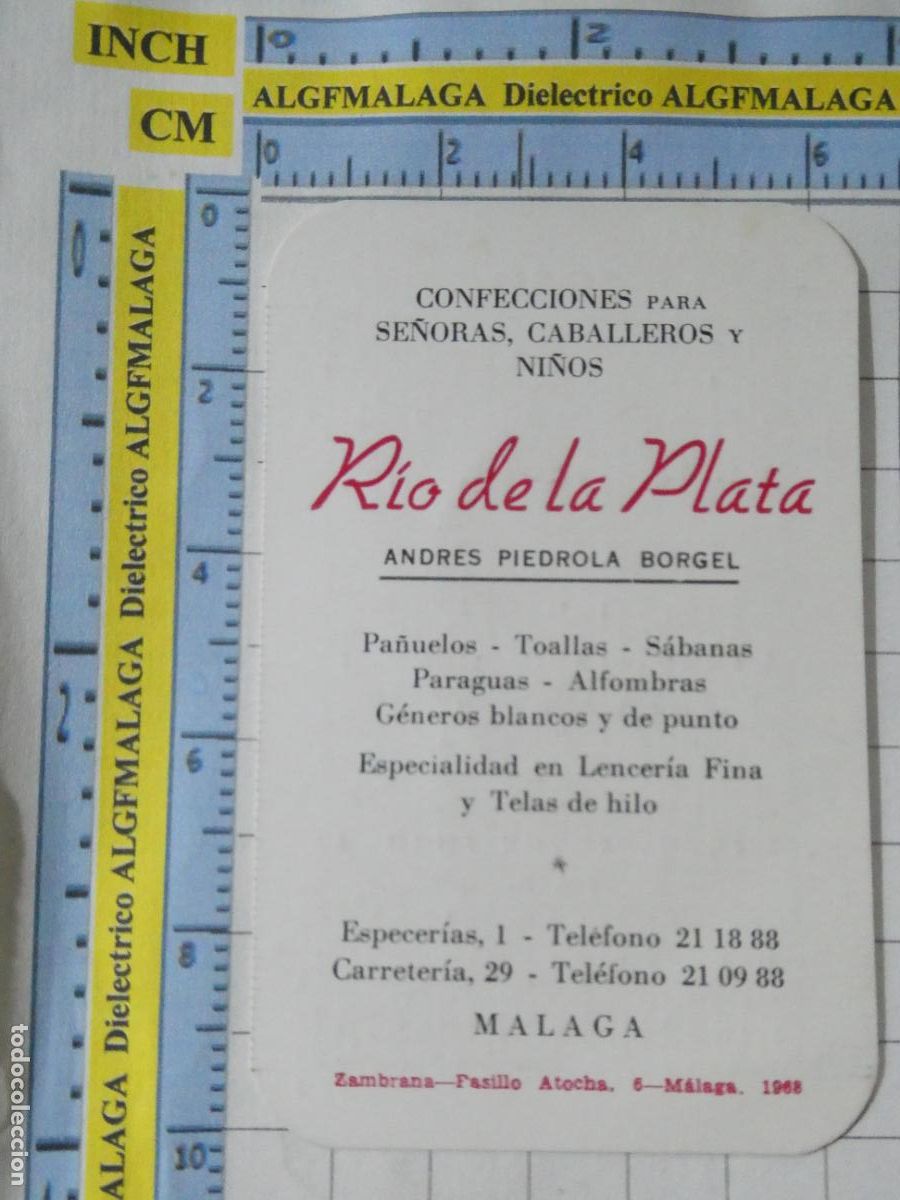 Collezionismo Calendari: CALENDARIO DE BOLSILLO. A&Ntilde;O 1969. M&Aacute;LAGA PUBLICIDAD CONFECCIONES RIO DE LA PLATA C/ CARRETER&Iacute;A. 362