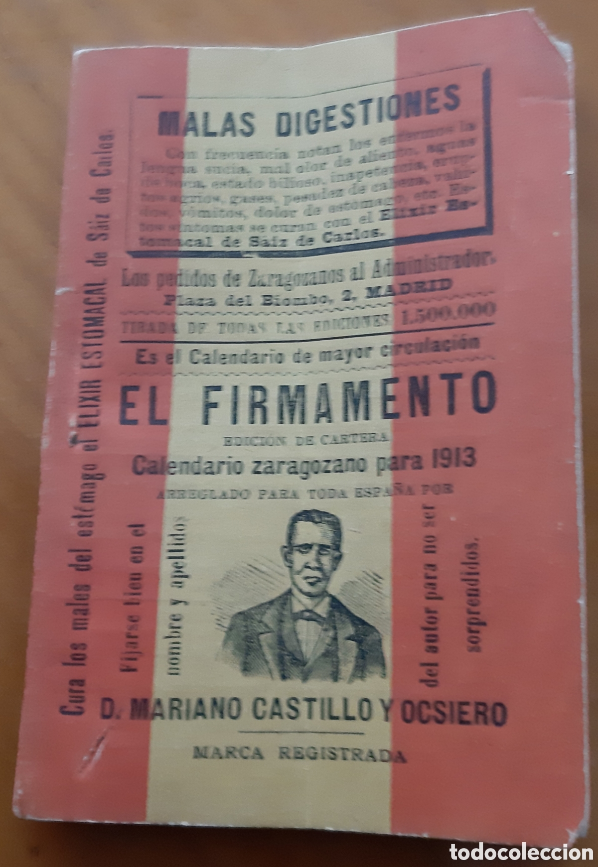 Coleccionismo Calendarios: Calendario Zaragozano 1913, original. R7148