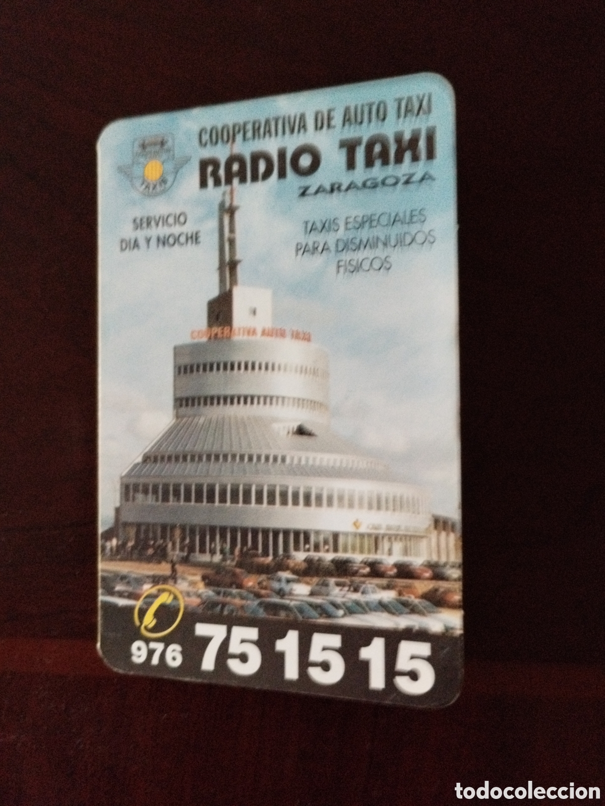 Coleccionismo Calendarios: Calendario d&iacute;ptico del a&ntilde;o 1997 de radio taxis Zaragoza con publicidad de caja rural