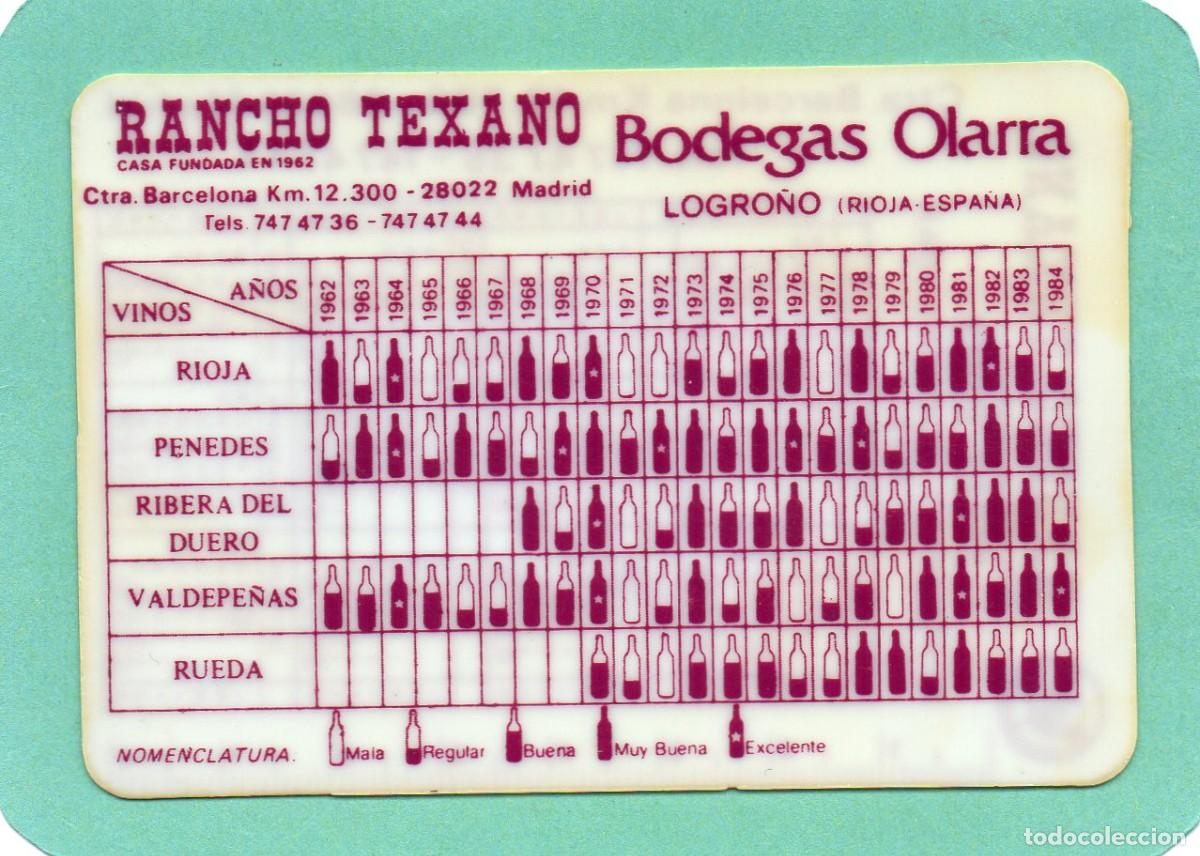 Colecionismo Calend&aacute;rios: Calendario de Publicidad 1987 - RANCHO TEXANO - BODEGAS OLARRA