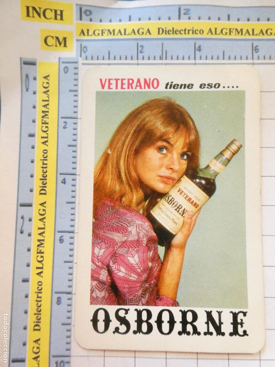 Coleccionismo Calendarios: CALENDARIO DE BOLSILLO FOURNIER. A&Ntilde;O 1969 BRANDY VETERANO OSBORNE MUJER BOTELLA BEBIDAS