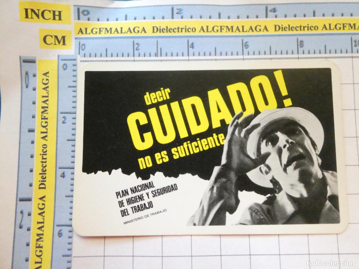 Collectables Calendars: CALENDARIO DE BOLSILLO FOURNIER. A&Ntilde;O 1972 CUIDADO PLAN NACIONAL HIGIENE SEGURIDAD TRABAJO