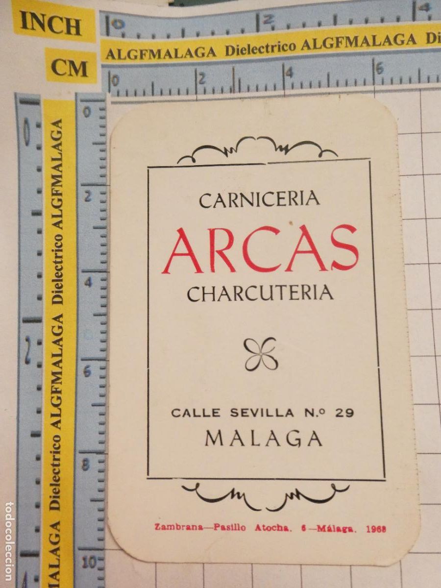 Colecionismo Calend&aacute;rios: CALENDARIO DE BOLSILLO A&Ntilde;O 1969 CARNICER&Iacute;A ARCAS CHARCUTER&Iacute;A M&Aacute;LAGA. 416