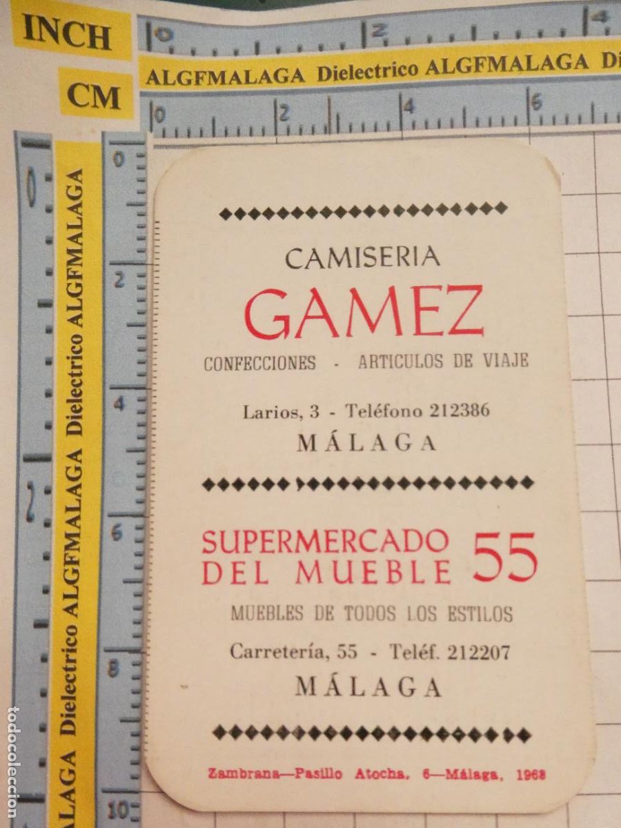 Collezionismo Calendari: CALENDARIO DE BOLSILLO A&Ntilde;O 1969 CAMISER&Iacute;A G&Aacute;MEZ M&Aacute;LAGA. 424