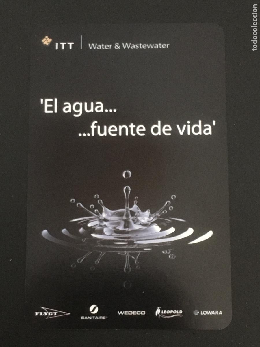 Colecionismo Calend&aacute;rios: fournier itt agua fuente de vida 2011 calendario original perfecto estado