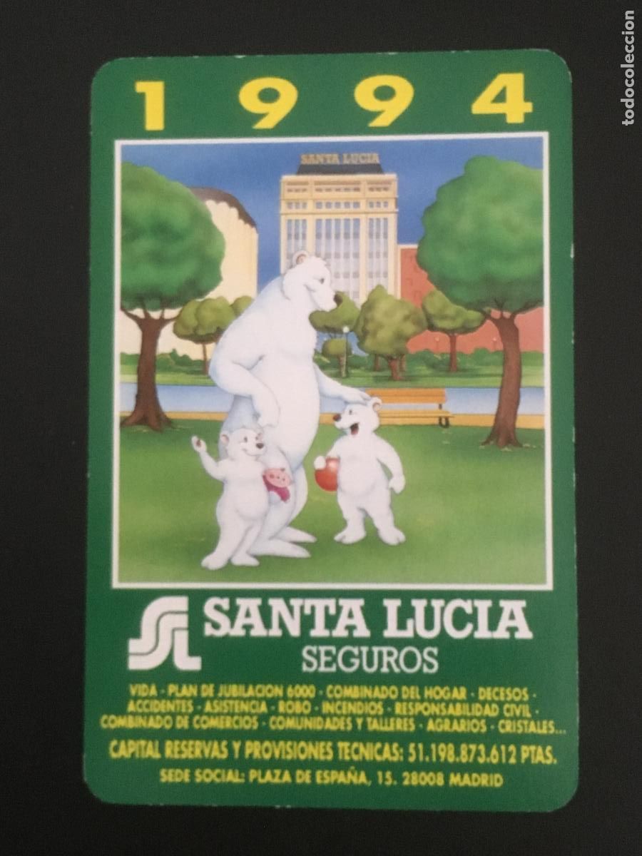 Collectionnisme Calendriers: fournier santa lucia 1994 calendario original