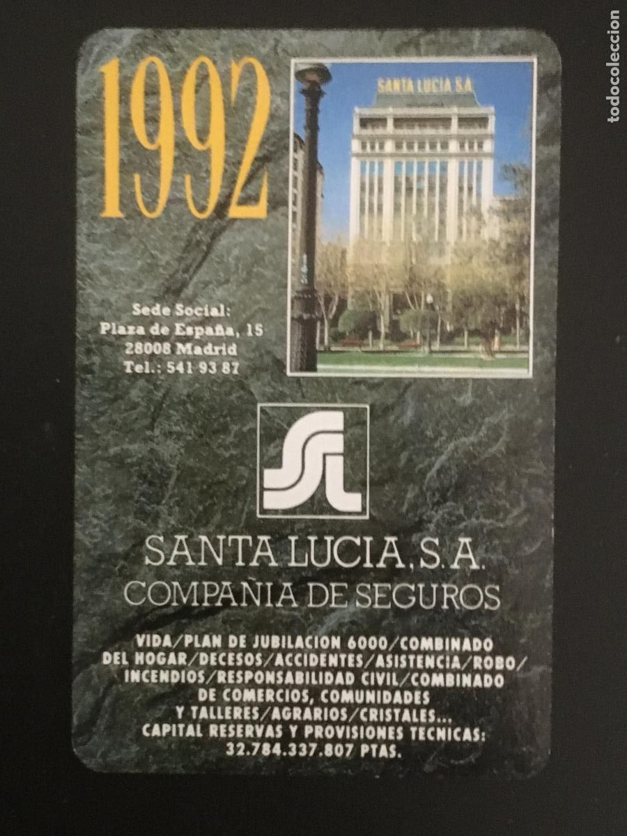 Collectionnisme Calendriers: fournier santa lucia 1992 calendario original perfecto estado
