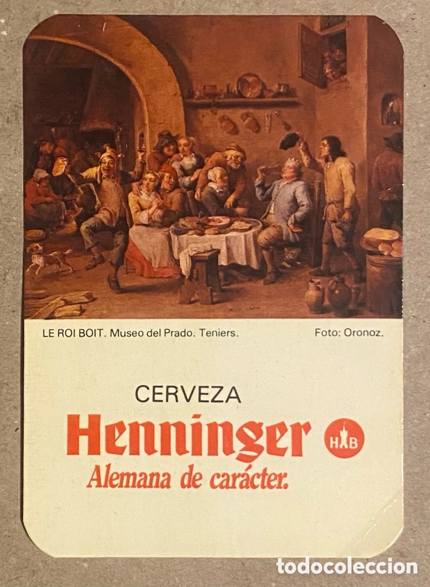 Colecionismo Calend&aacute;rios: CERVEZA HENNINGER. CALENDARIO PUBLICITARIO DE 1985.