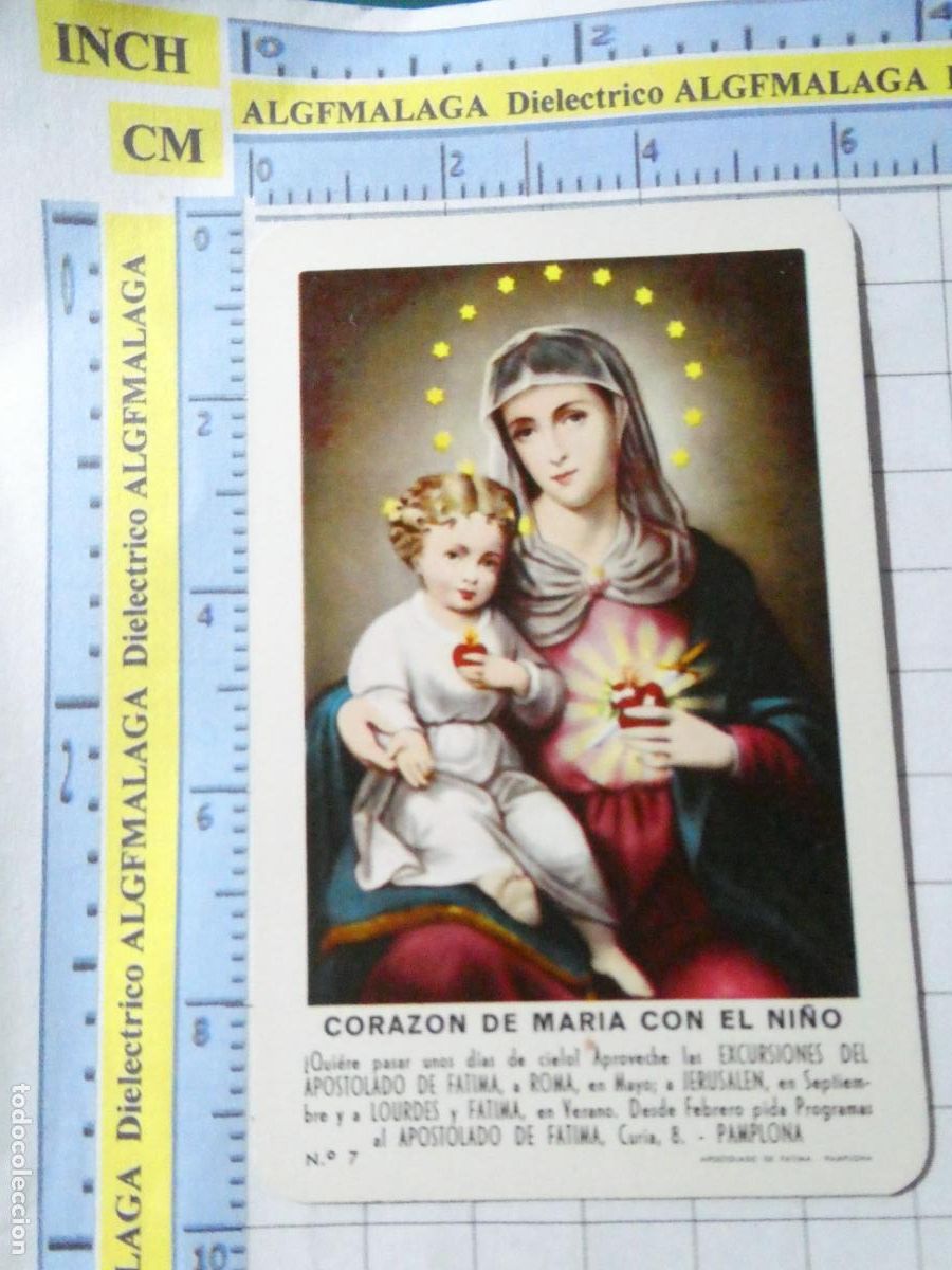 Sammeln von Kalendern: CALENDARIO DE BOLSILLO. FOURNIER. A&Ntilde;O 1962 CORAZ&Oacute;N DE MAR&Iacute;A CON EL NI&Ntilde;O APOSTOLADO FATIMA PAMPLONA