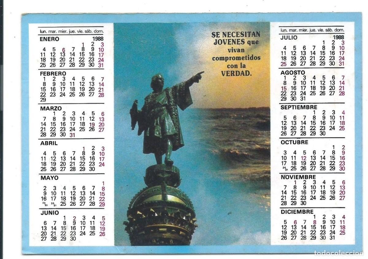 Sammeln von Kalendern: CALENDARIO A&Ntilde;O 1988.- OBRA BENEFICO-SOCIAL DE LOS HERMANOS DE SAN JUAN DE DIOS