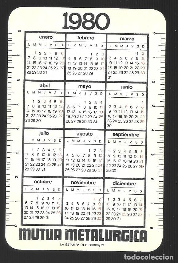 Coleccionismo Calendarios: 1 calendario de bolsillo MUTUA METALURGICA antiguo 1980 4/11