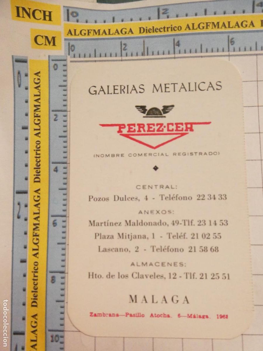 Sammeln von Kalendern: CALENDARIO DE BOLSILLO A&Ntilde;O 1969 GALER&Iacute;AS MET&Aacute;LICAS PEREZ CER M&Aacute;LAGA. 412