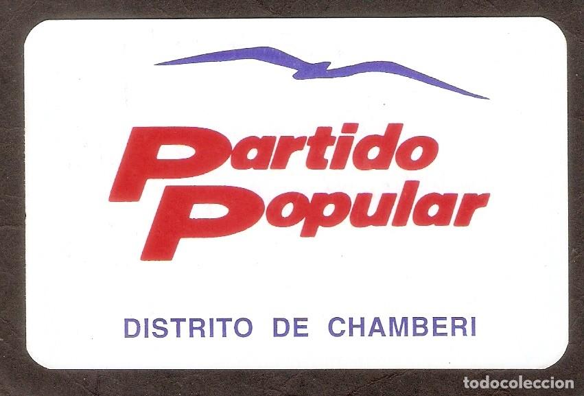 Coleccionismo calendarios: CALENDARIO DE BOLSILLO A&Ntilde;O 1999 POL&Iacute;TICA - PARTIDO POPULAR - CHAMBERI - VER FOTO REVERSO