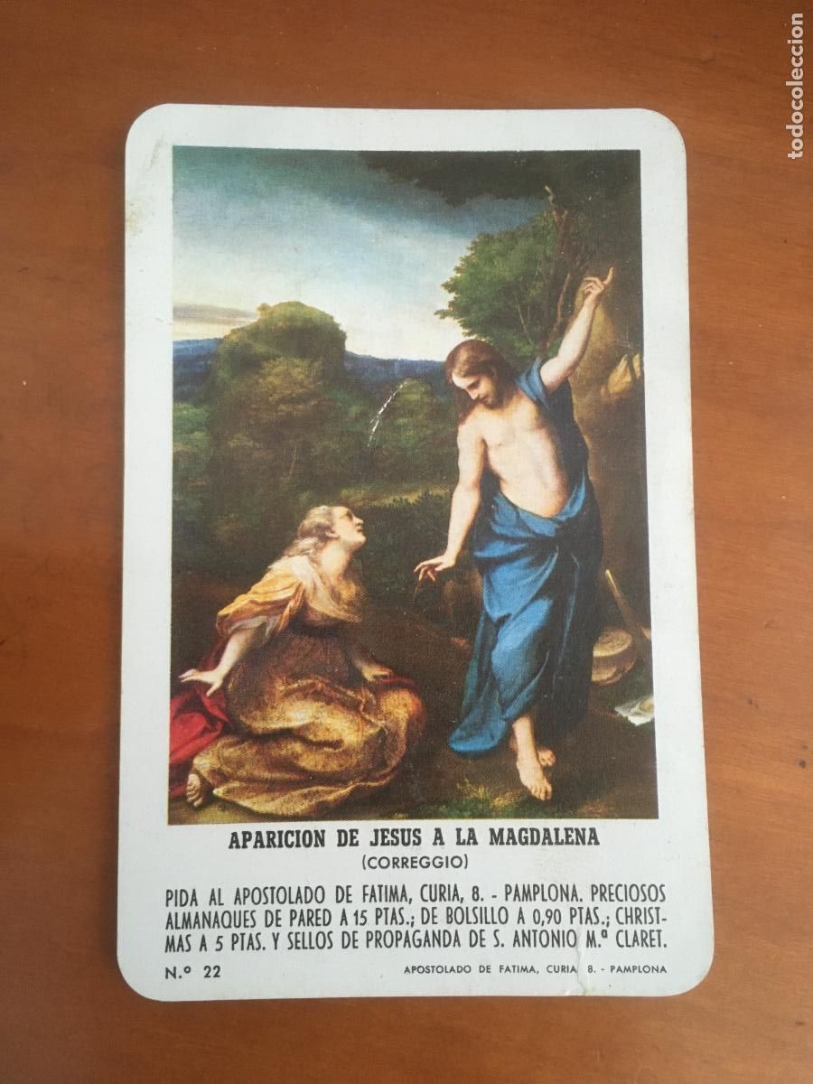 Collectables Calendars: fournier aparicion de jesus a la magdalena 1971 calendario original antiguo