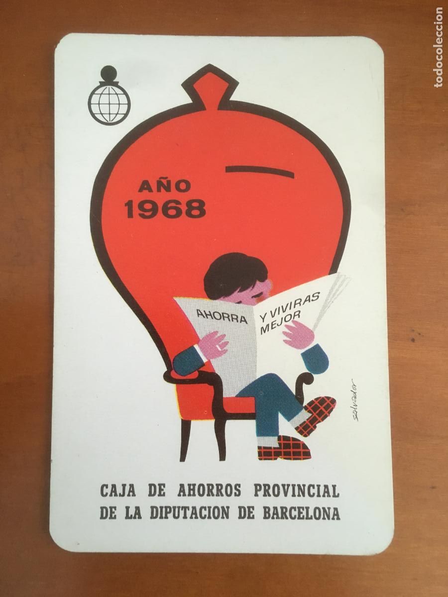 Collectables Calendars: fournier caja ahorros provincial diputacion barcelona 1968 calendario original antiguo