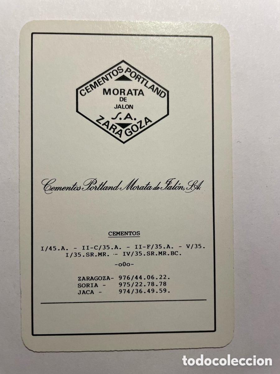 Coleccionismo Calendarios: calendario Fournier 1992, Cementos Portland Morata SA