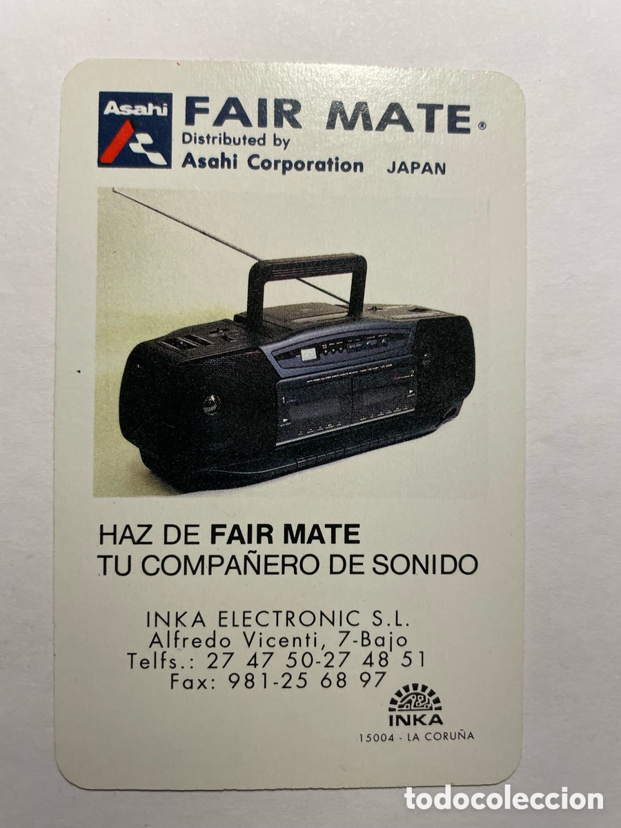Coleccionismo calendarios: calendario Fournier 1992, Fair Mate