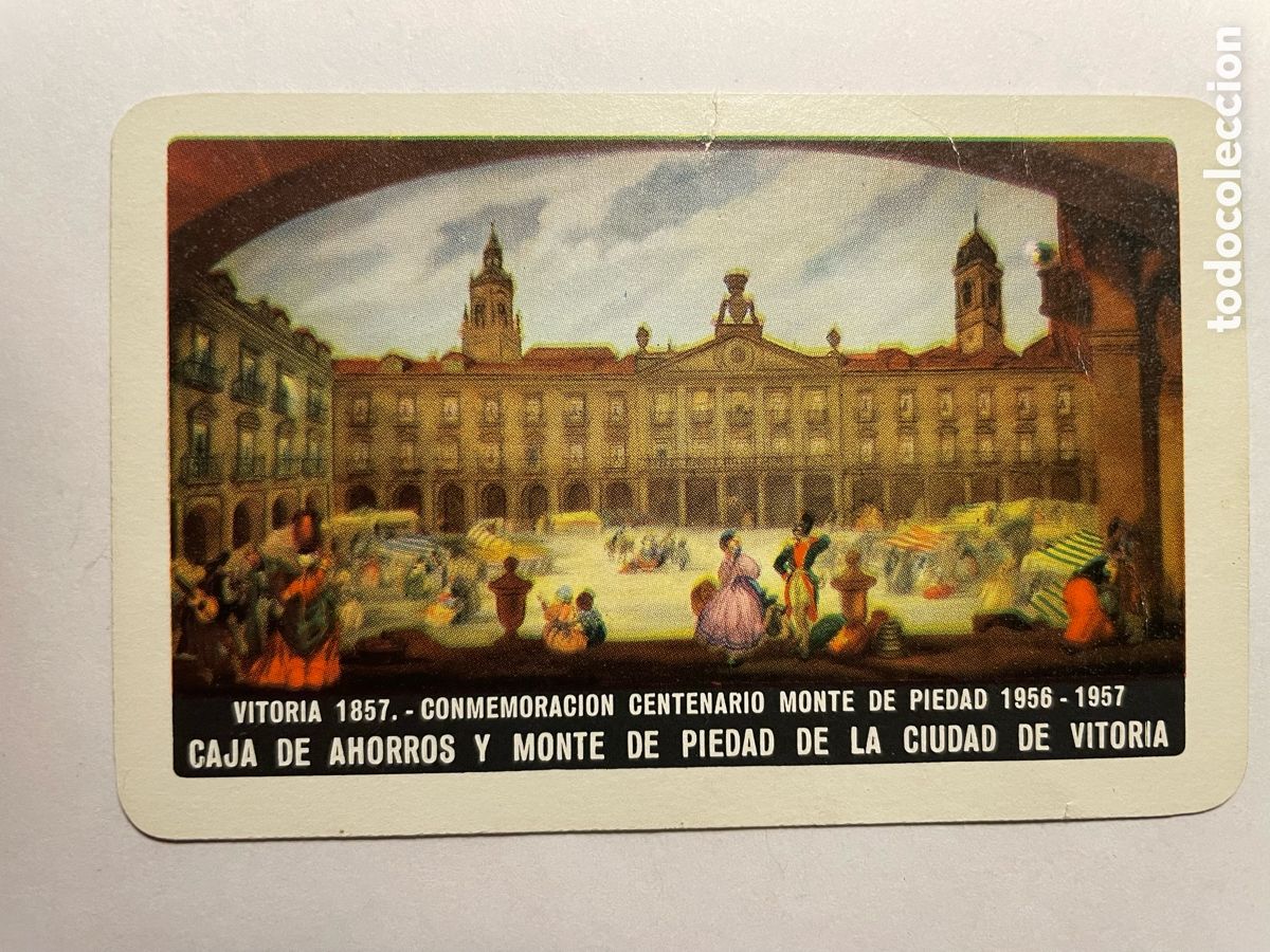 Coleccionismo Calendarios: calendario Fournier 1957, Caja Ahorros de Vitoria