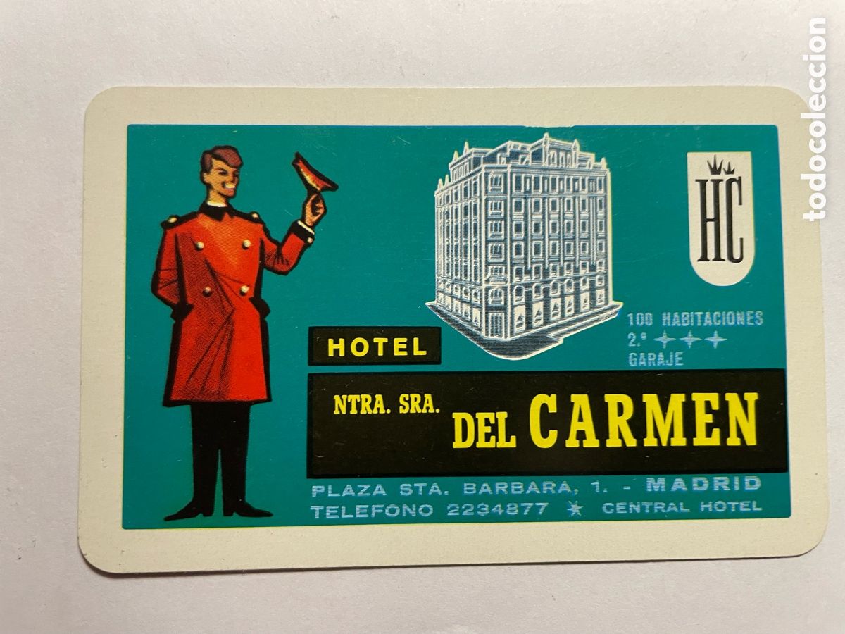 Coleccionismo Calendarios: calendario Fournier 1963, Hotel Nuestra Sra del Carmen