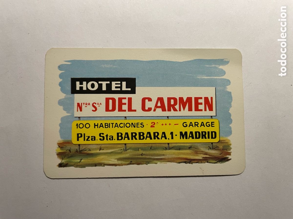 Coleccionismo Calendarios: calendario Fournier 1962, hotel Nuestra Se&ntilde;ora del Carmen