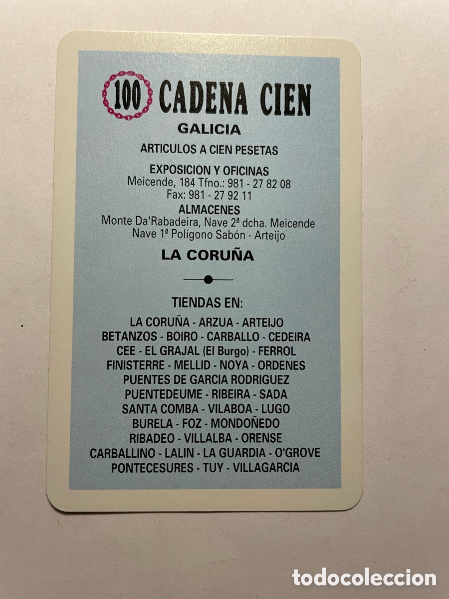 Coleccionismo Calendarios: calendario Fournier 1993, Cadena Cien