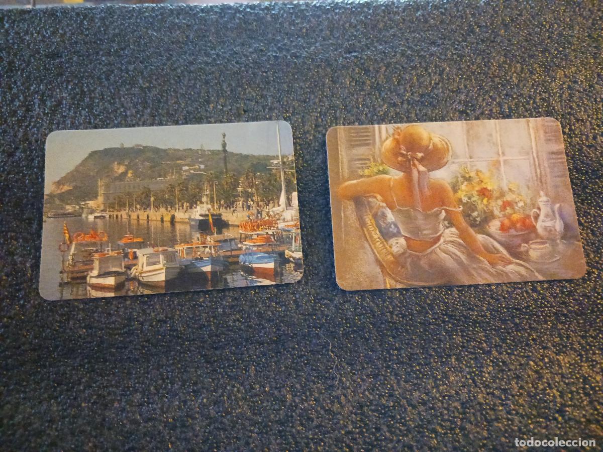 Coleccionismo calendarios: 2 calendarios de 1995, herbolari monte, vista del puerto de barcelona y pintura