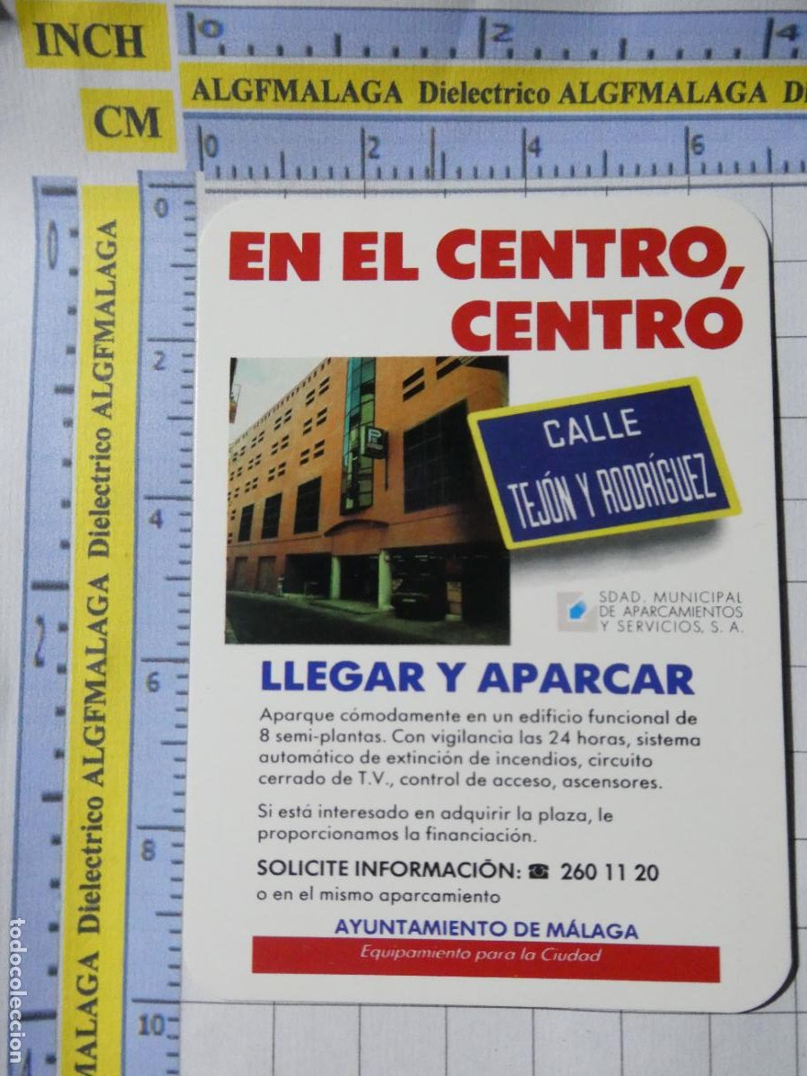 Sammeln von Kalendern: CALENDARIO DE BOLSILLO. A&Ntilde;O 1995. M&Aacute;LAGA PARKING TEJ&Oacute;N Y RODR&Iacute;GUEZ 72