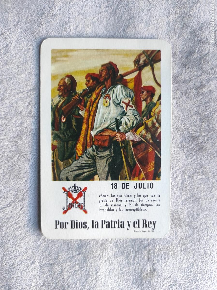 Colecionismo Calend&aacute;rios: CALENDARIO FOURNIER 1964 POR DIOS, LA PATRIA Y EL REY