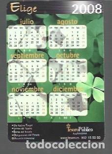 Coleccionismo Calendarios: CALENDARIO CON PUBLICIDAD TESORO P&Uacute;BLICO