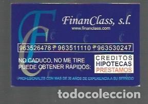 Coleccionismo Calendarios: CALENDARIO CON PUBLICIDAD FINAN CLASS DEL A&Ntilde;O 2006