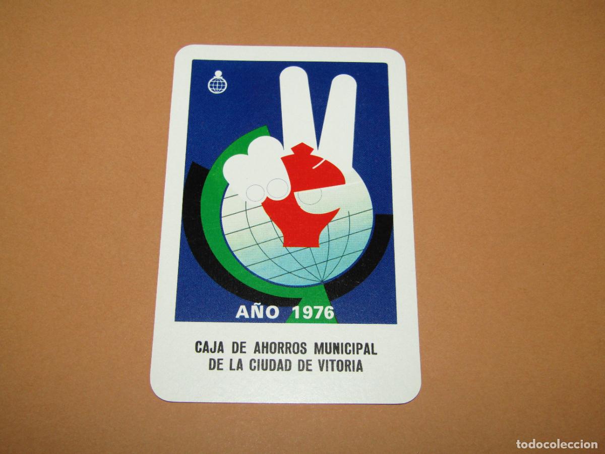 Colecionismo Calend&aacute;rios: Antiguo Calendario H. FOURNIER - Caja de Ahorros Municipal de la Ciudad de Vitoria A&ntilde;o 1976 - Nuevo