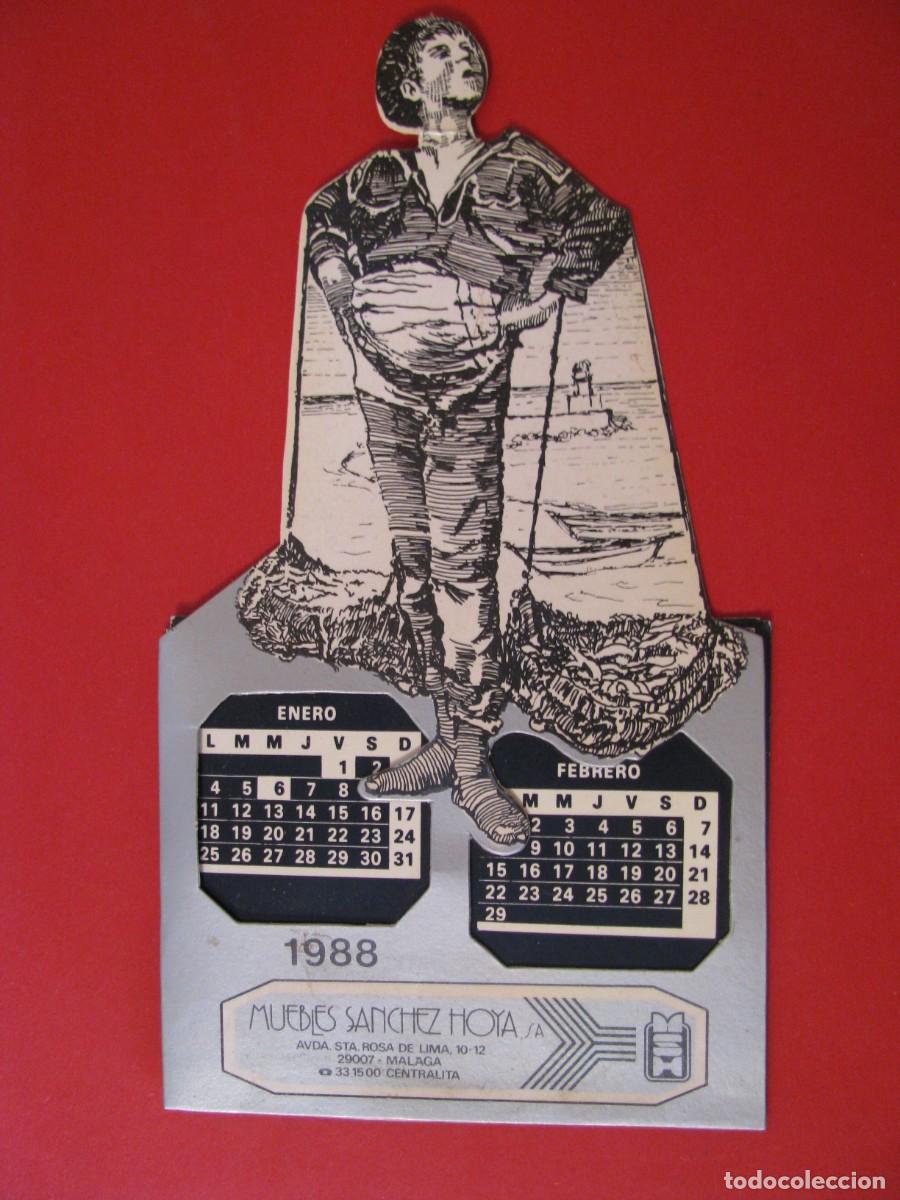 Coleccionismo Calendarios: CALENDARIO TROQUELADO DE SOBREMESA. MUEBLES SANCHEZ HOYA, M&Aacute;LAGA. 1988. EL CENACHERO