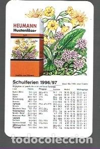 Coleccionismo Calendarios: CALENDARIO DEL A&Ntilde;O 1996 EXTRANJERO DE HEUMANN BRONCHIALTES
